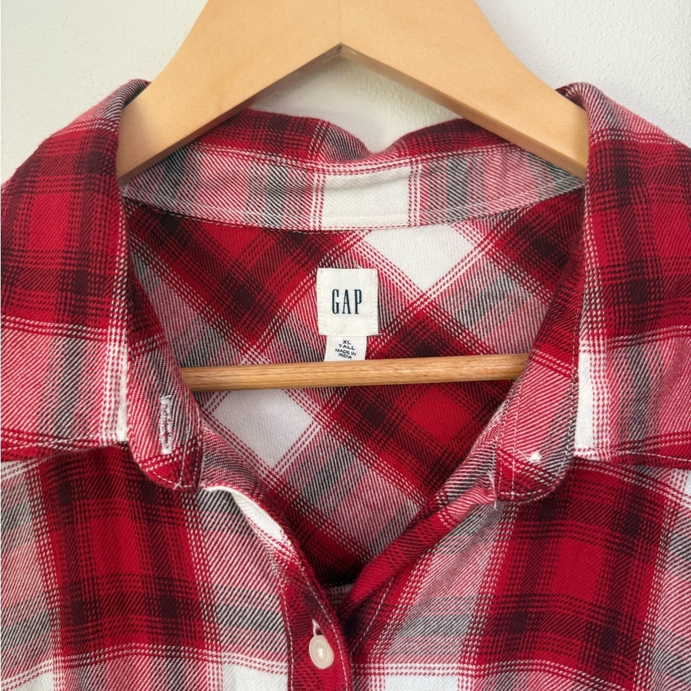 GAP Red and White Checkered Shirt